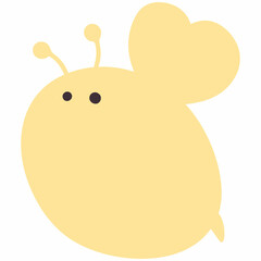 Bee yellow drawing cartoon design.