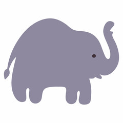 Elephant big drawing cartoon design.