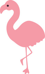 Flamingo pink drawing cartoon decoration.