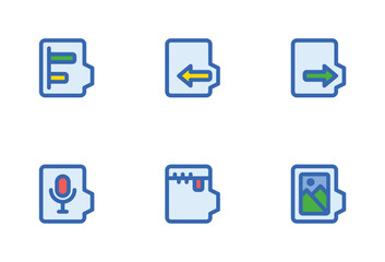 set of files and folder icons