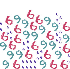 seamless pattern with numbers