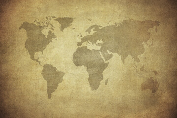 Fototapeta premium grunge map of the world