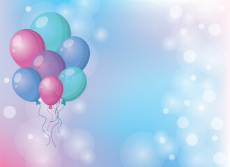 Vector background with balloons