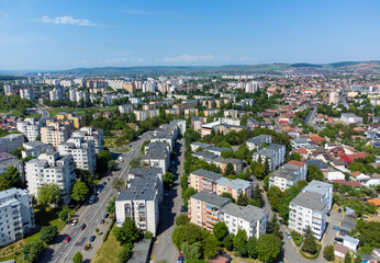 Fototapeta premium Targu Mures city - Romania seen from above
