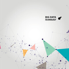 Banner for concept design. Business communication. Technology science background. Flat vector illustration. Geometric background. Vector graphic