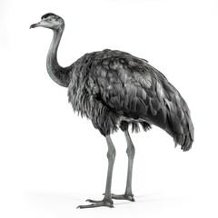 Ostrich isolated on white background, generate ai