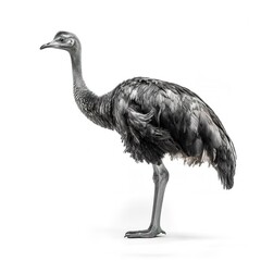 Ostrich isolated on white background, generate ai