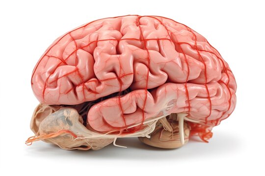 brain tumor isolated on white background. Generated by AI