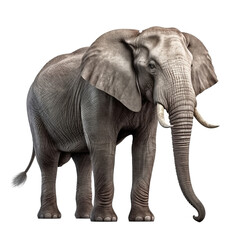 Elephant isolated on transparent background Generative AI