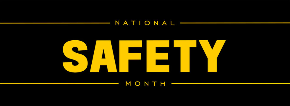 Safety Month, background template Holiday concept
