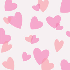 Light pink hearts background