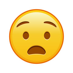 Anguished face Large size of yellow emoji smile
