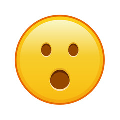 Face with open mouth Large size of yellow emoji smile