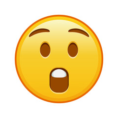 Face with open mouth Large size of yellow emoji smile