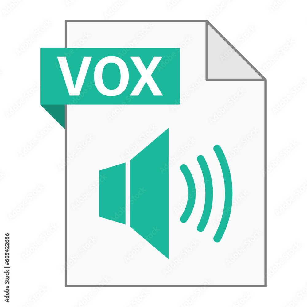 Poster modern flat design of vox file icon for web