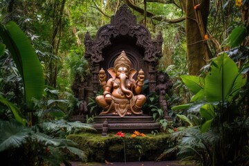 Divine Splendor: Captivating Image of Lord Ganesha, generative AI