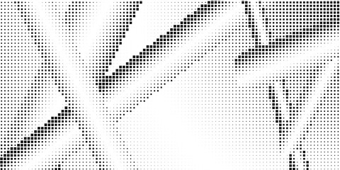 Fototapeta premium Halftone monochrome pattern with squares. Shades of grey. Minimalism, vector. Black and grey dots on white background. Background for posters, websites, business cards, postcards.