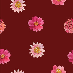 watercolor flower seamleas pattern