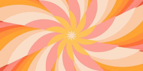 Retro Groovy Background. 70's Vibes Vector Design. Trendy Y2k Backdrop . Funky Retro Wallpaper.	