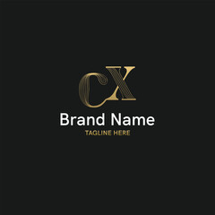 Modern and minimalistic Initial Logo with letter cx