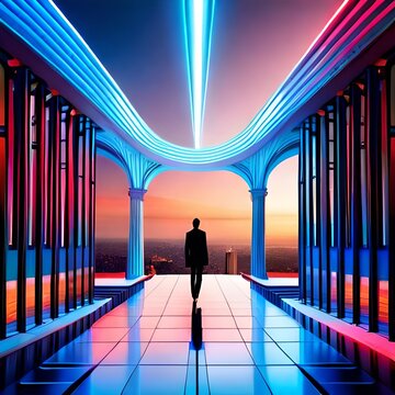 MIRADOR FUTURISTICO,FONDO DE PANTALLA.