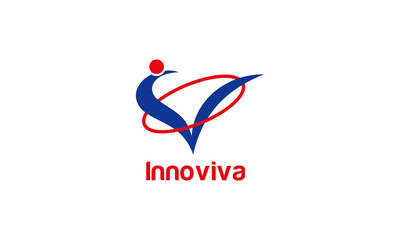 I+V letter logo design vector template.