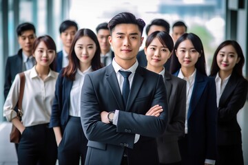 Obraz premium An illustration of a group of business people , AI Generated