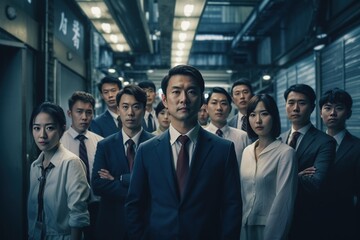 Obraz premium An illustration of a group of business people , AI Generated