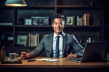 An illustration of a group of business people ,  AI Generated