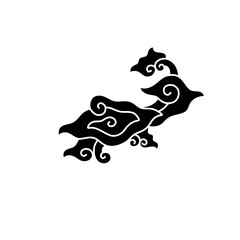 the silhouette of a Megamendung Batik cloud