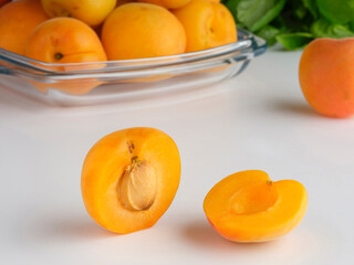 apricots on a plate