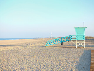 Lifeguard tower at Camposoto beach, San Fernando, Cádiz, Andalucía, Spain