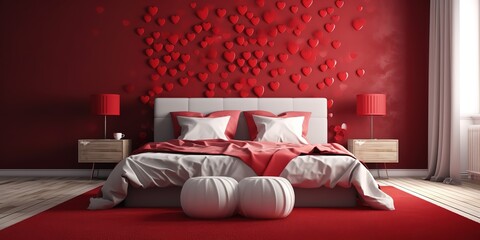 Bedroom, Love expression, Generative AI