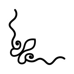 ribbon ornament icon silhouette design template vector