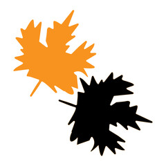 LEAF icon silhouette design template vector