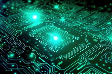 Fantastic CPU of the future background. Generative AI