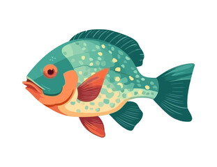 Swimming fish in underwater nature illustration