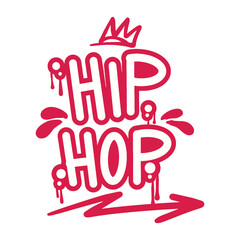 Modern handwritten Hip Hop ,good for graphic design resources, prints, stickers, posters, pamflets, and more.