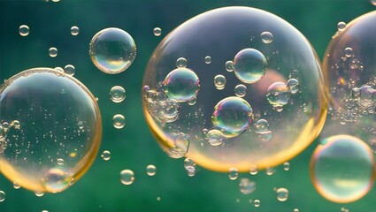 Obraz na płótnie Canvas Bubbles bubble drops of water, generative ai