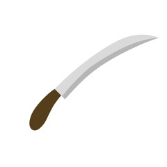 Vector illustration of meat cutting knife set. Butcher knife set for butcher shop and butcher design theme