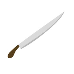Vector illustration of meat cutting knife set. Butcher knife set for butcher shop and butcher design theme