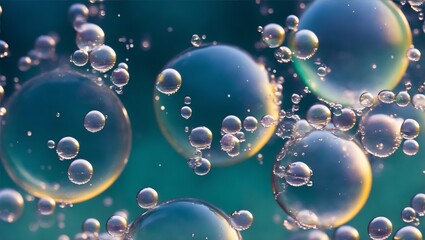 Bubbles bubble drops of water, generative ai