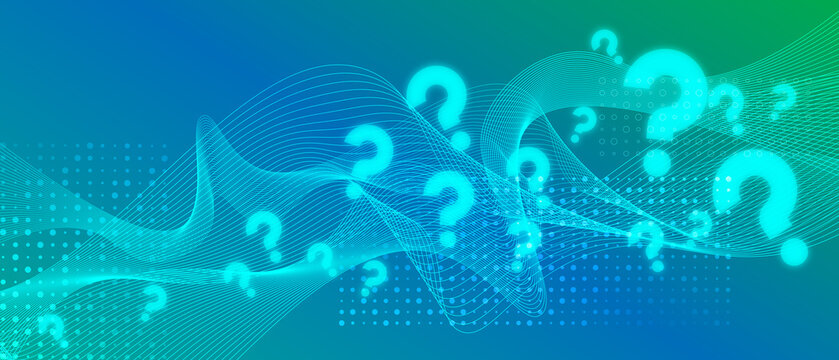 illustration question mark, Technology abstract background
