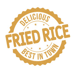 Obraz premium Fried rice grunge rubber stamp