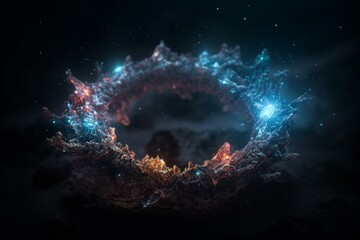 A cosmic halo of luminescence. Generative AI