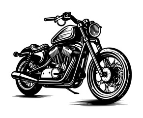 Fototapeta na wymiar Harley motorcycle isolated on white 