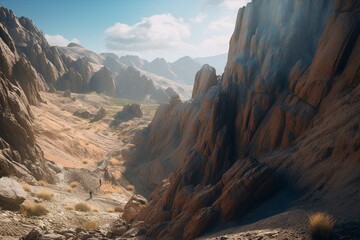 Experience stunning mountain vistas alongside adventurous hikers and climbers with Unreal Engine 5's hyper-realistic features. Generative AI