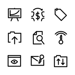 search engine optimization icons line