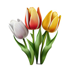 tulips clip Ai generated image