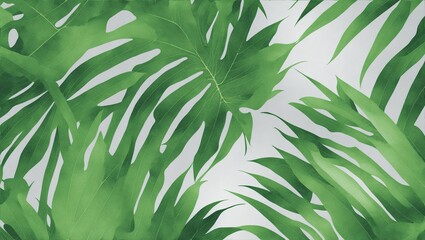 Naklejka na ściany i meble Tropical leaf, leaves collection for design. creative and minimal art nature background.decoration pattern, generative ai